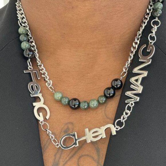 Limited Edition - Feng Chen Wang Jade and Onyx Toggle Necklace - Unisex - Picture 6 of 7